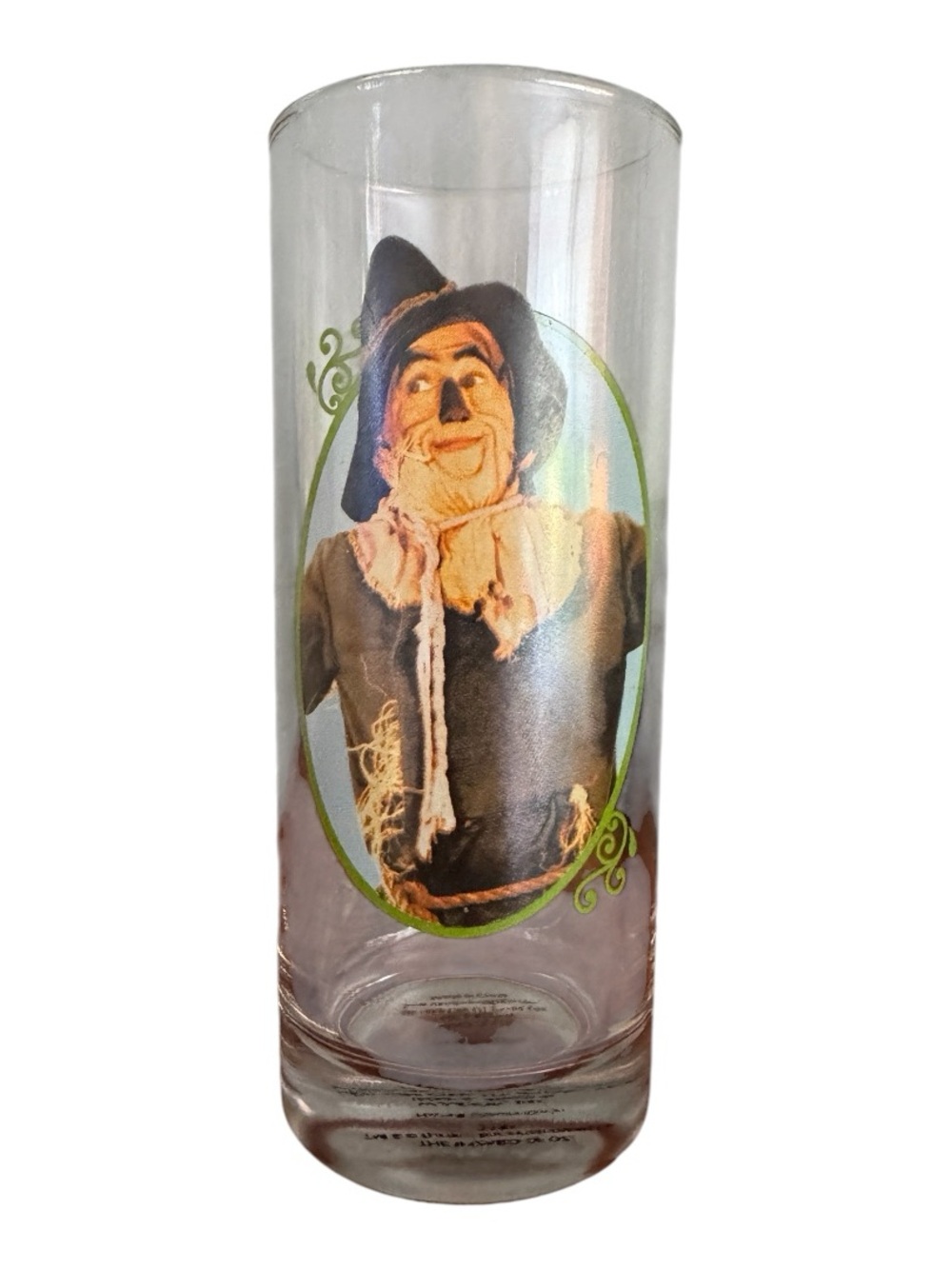 Vintage Wizard of Oz Scarecrow Drinking Glass Turner Entertainment Vandar Canada